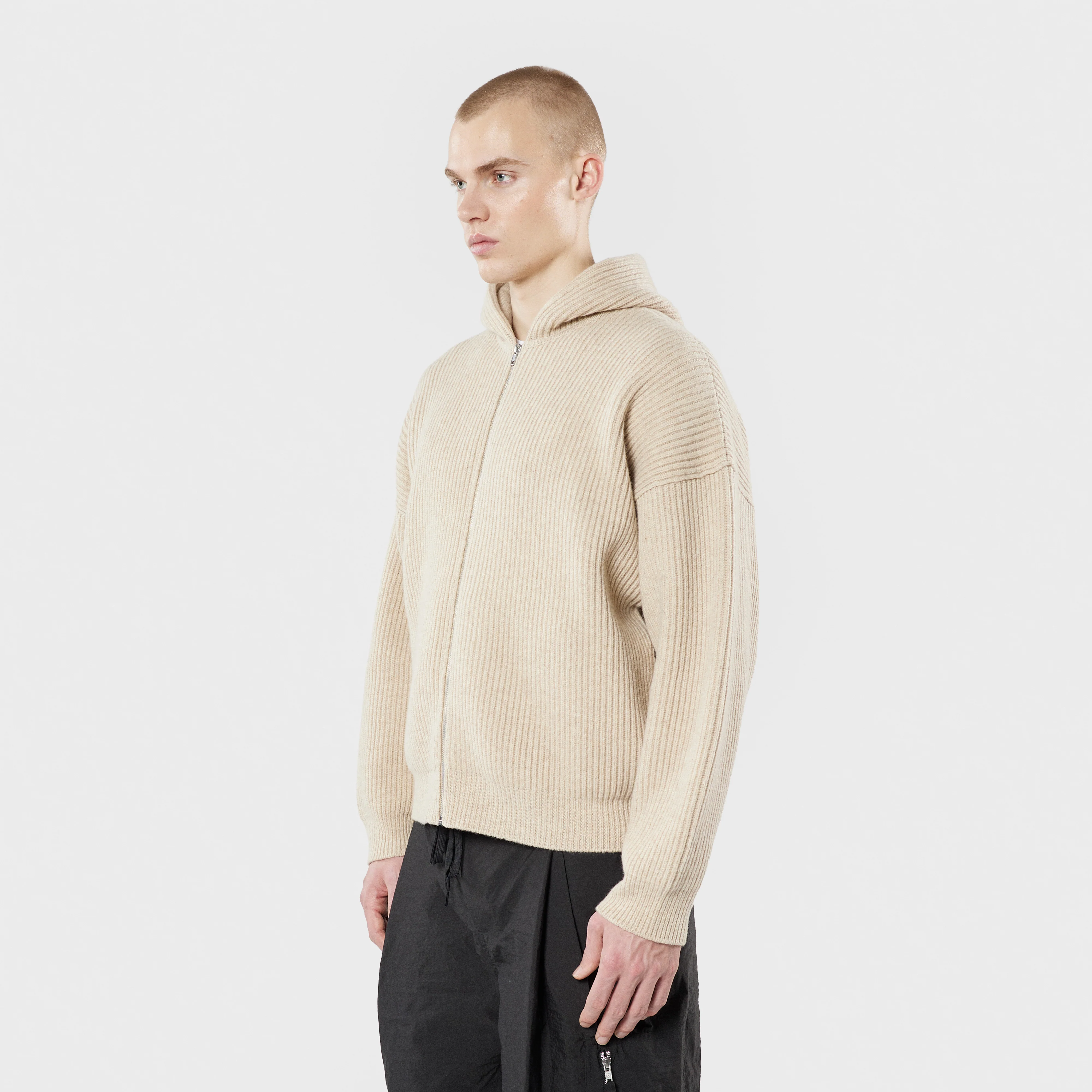 Vonarstræti Zipped Wool Hoodie - Image 3