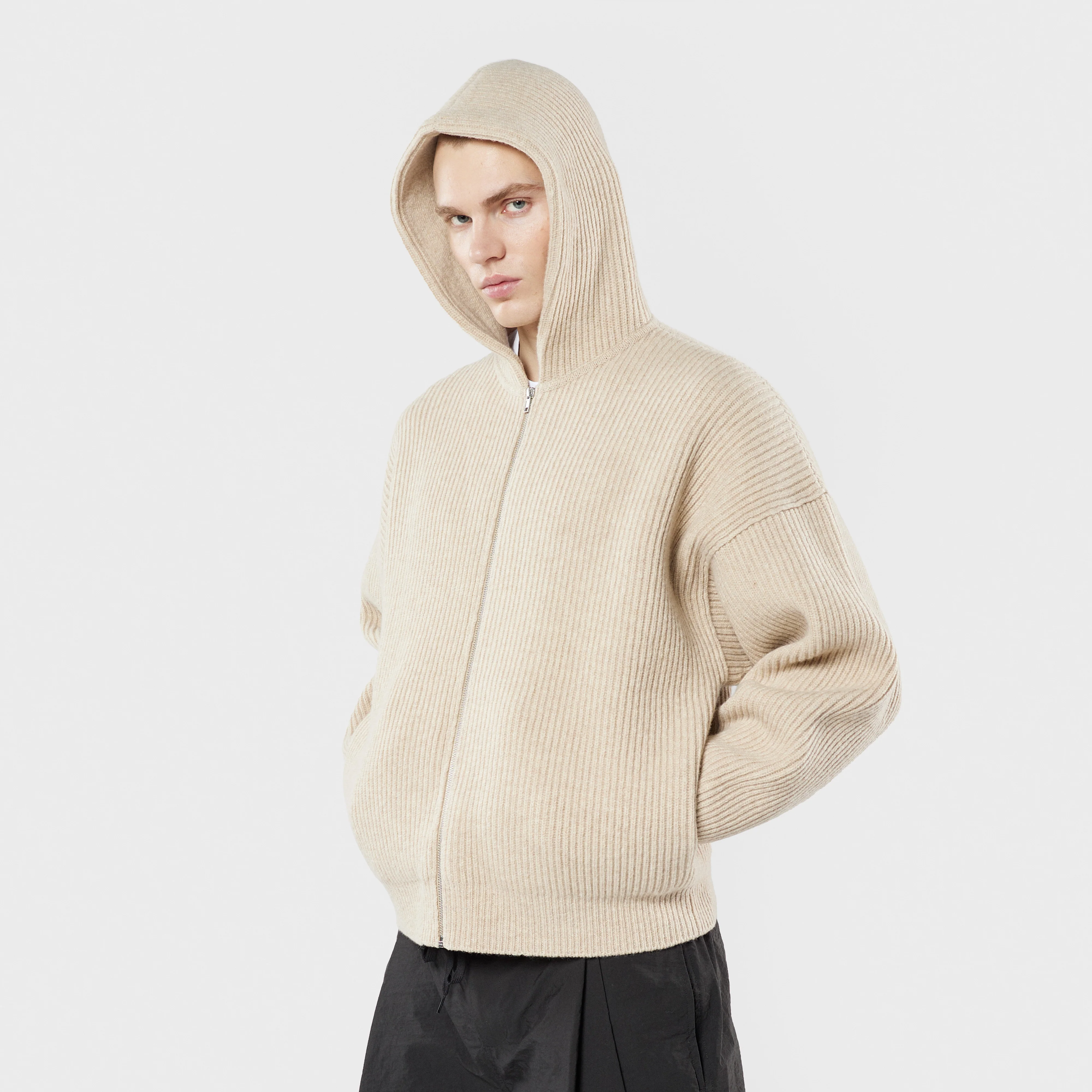 Vonarstræti Zipped Wool Hoodie - Image 4