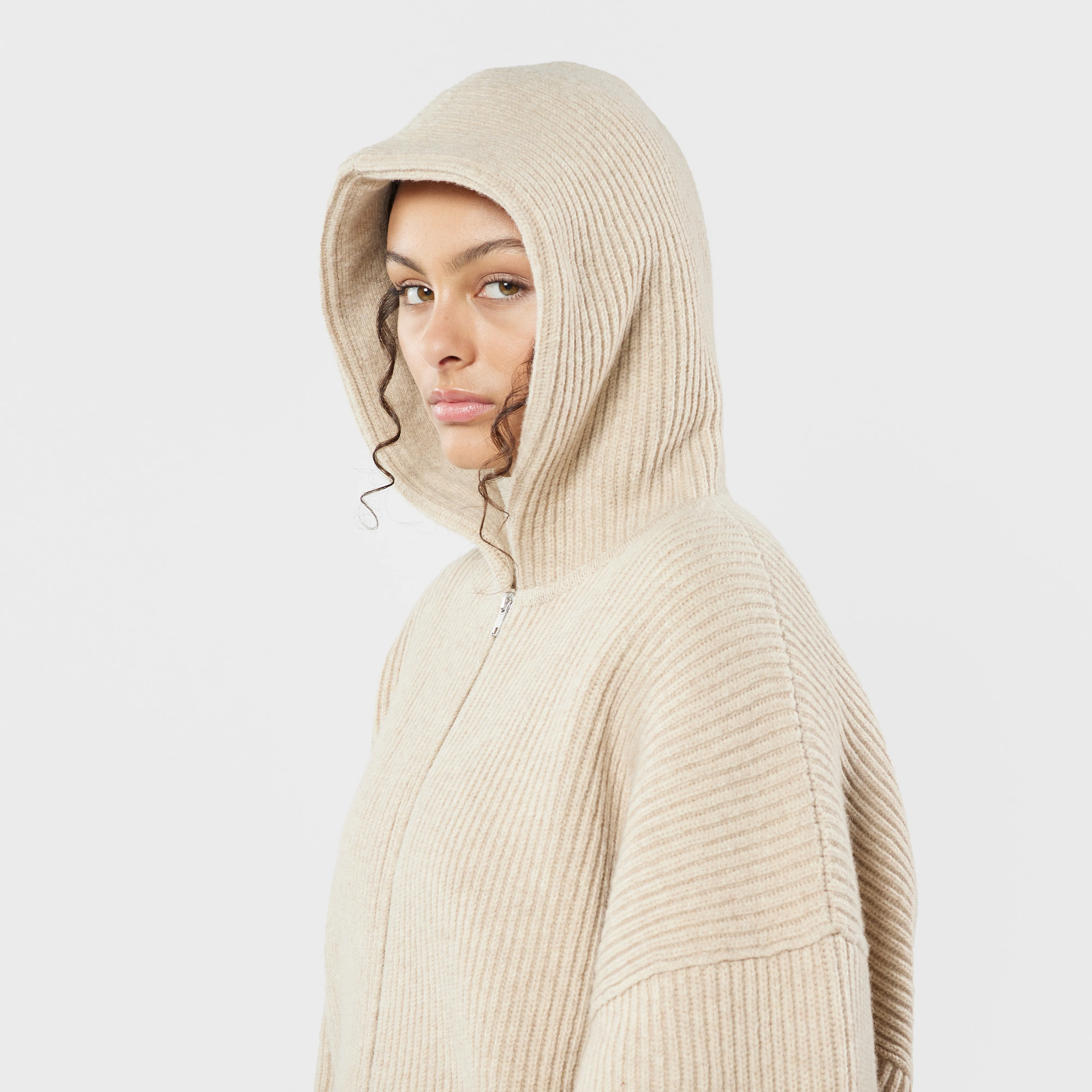 Vonarstræti Zipped Wool Hoodie - Image 7
