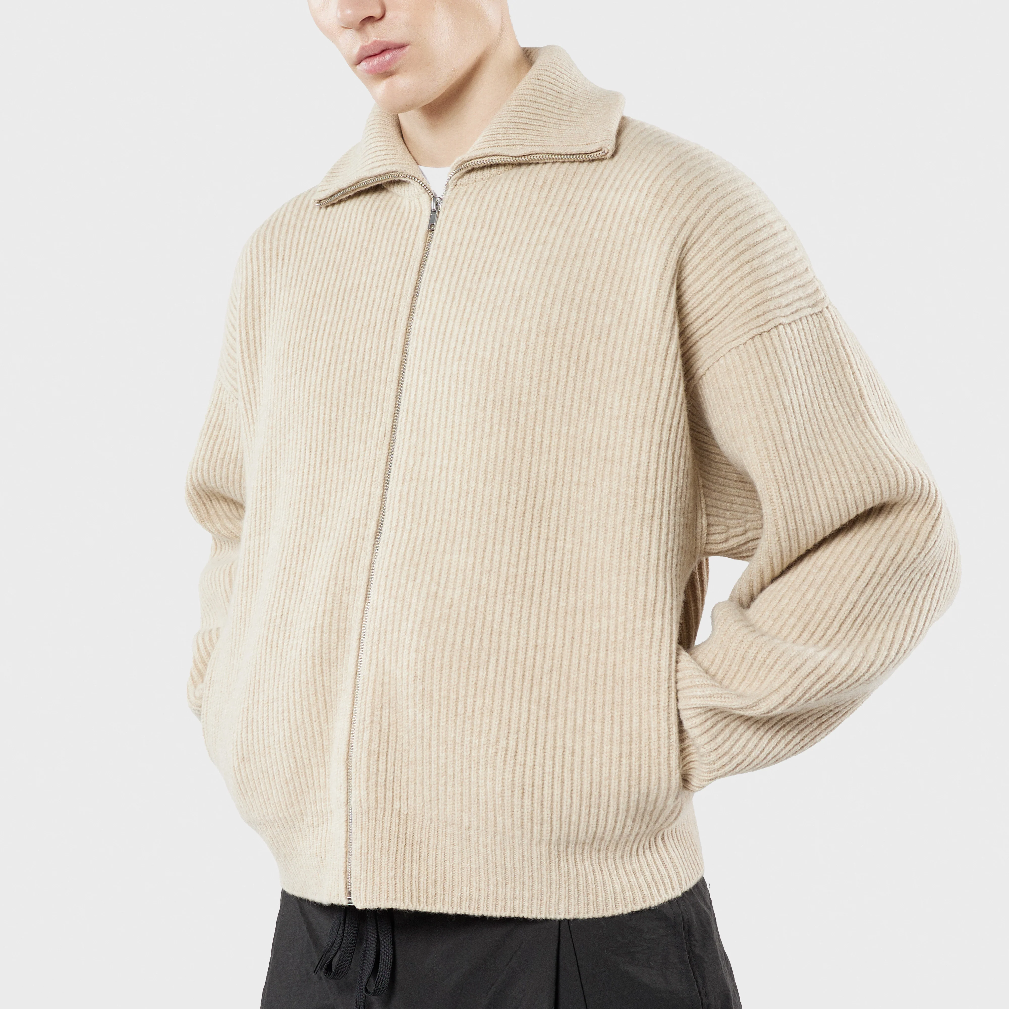 Vonarstræti Zipped Wool Sweater - Image 4
